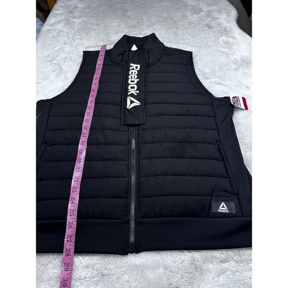 Reebok Mens Slim Fit Black Puffer Vest - Picture 6 of 6